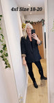New Black Leopard Trim Blazer intro price Size 18-20