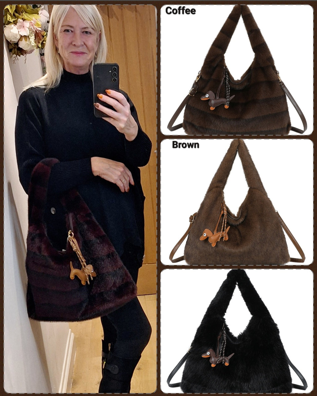 New Furry Lux Bags 4 Colours intro price