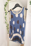 New Dotty Pleat Blouse Blue