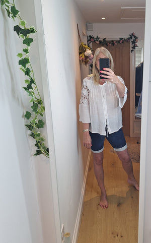 Regular Light or Dark Denim Shorts