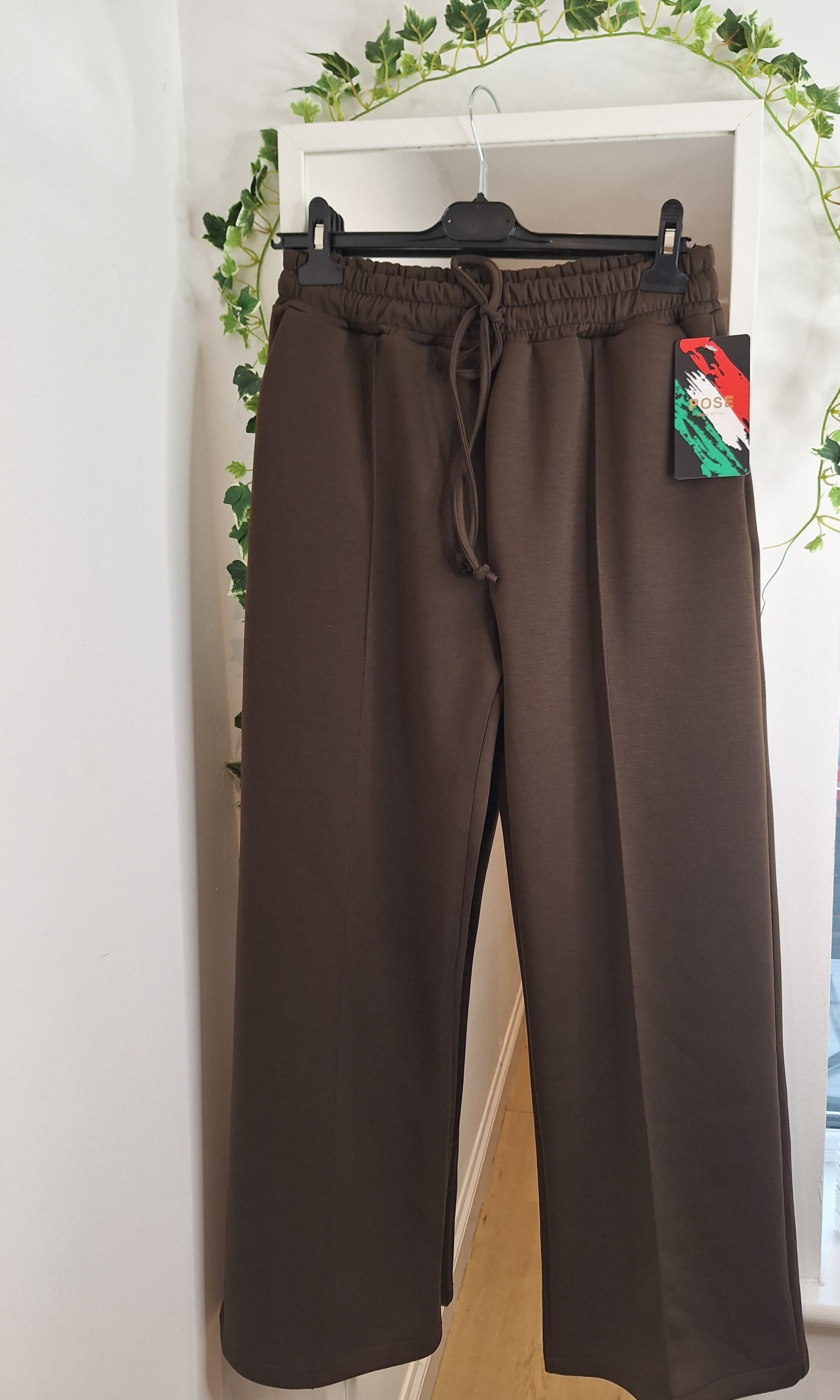 New Pocket Pleat Drawstring Trousers Chocolate, Black, Beige, Burgundy,  Navy
