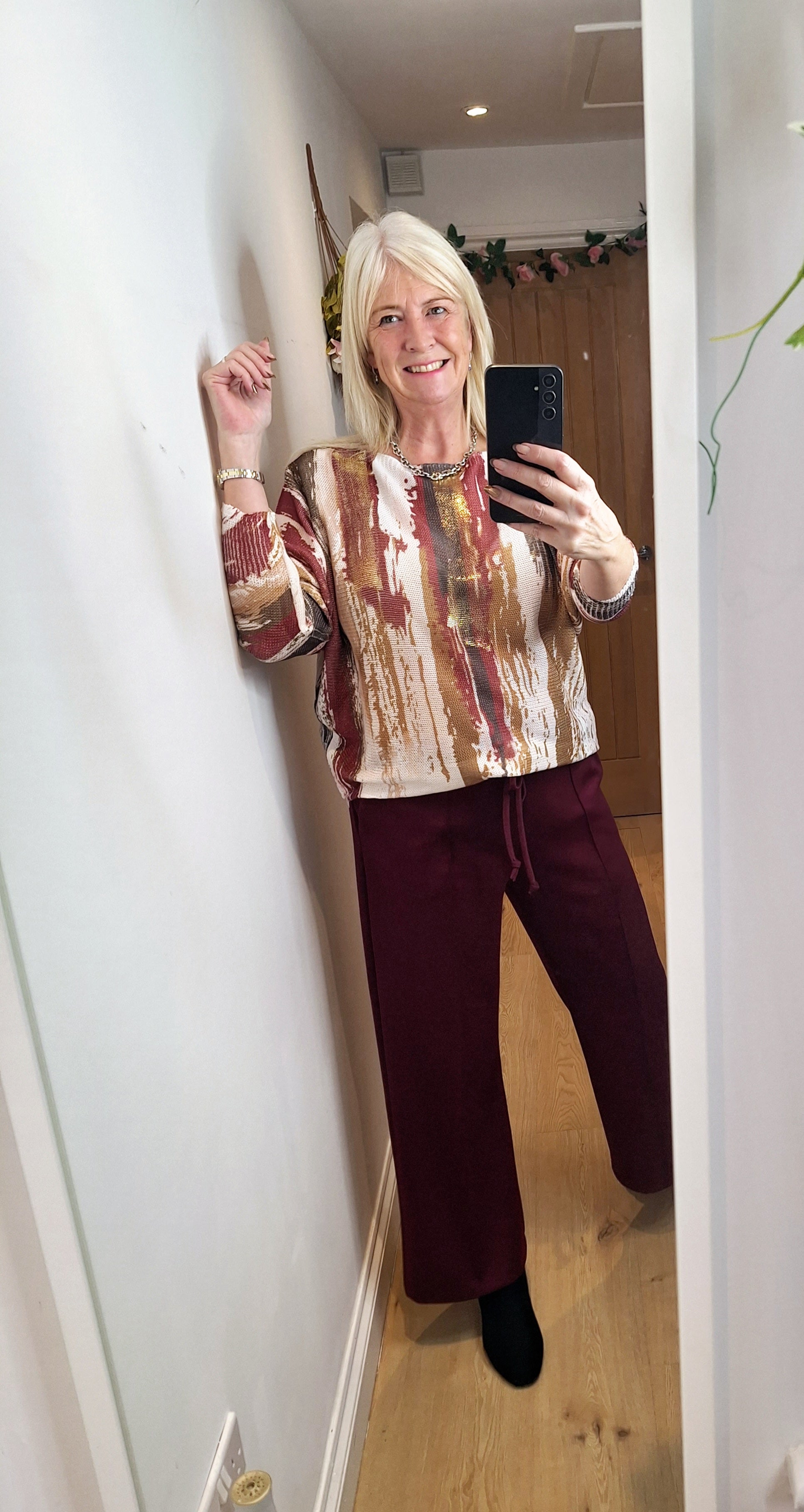 New Jazzy Foil Fine Knit Batwing