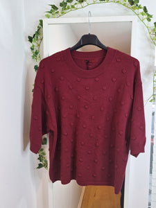 New Lux Bobble Knit Smaller Burgundy or Black