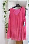 New Candy Pink Sequin Pleat Top