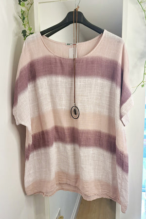 New Ombre Cotton Top and Necklace 3 new colours intro price