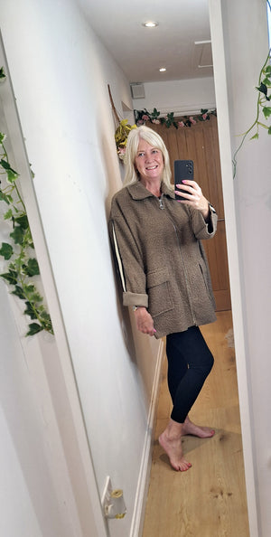 New Oversize Boucle Teddy Jacket intro price